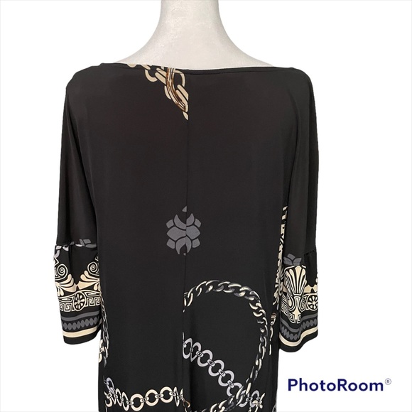 Evan Piccone Black Chain Design Dress Size 12 - Picture 5 of 8